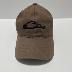 Drake Waterfowl Systems Hat Mens Brown Adjustable Strapback Baseball Cap Logo